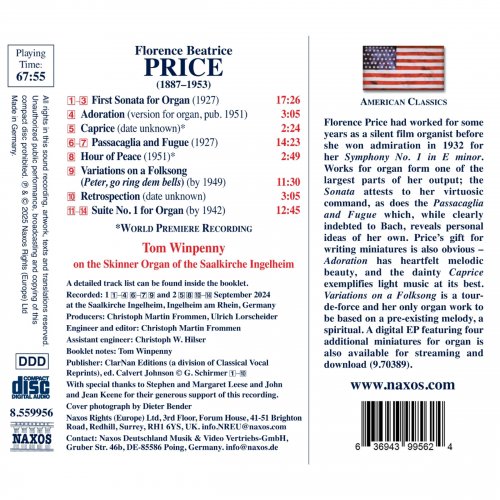 Tom Winpenny - Price: Organ Works (2025) [Hi-Res]