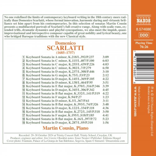 Martin Cousin - D. Scarlatti: Complete Keyboard Sonatas, Vol. 31 (2025) [Hi-Res]