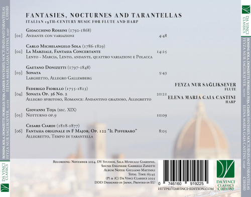 Elena Maria Gaia Castini, Feyza Nur Sağlıksever - Fantasies, Nocturnes and Tarantellas: Italian 19th-Century Music for Flute and Harp (2025)