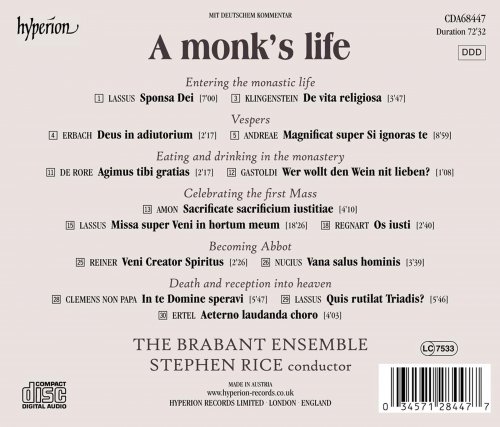 Stephen Rice, The Brabant Ensemble - A Monk's Life (2024) [Hi-Res] [Dolby Atmos]
