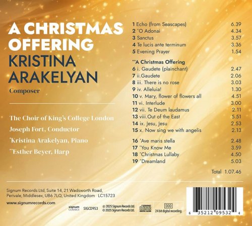 The Choir of Kings College London, Kristina Arakelyan, Joseph Fort - A Christmas Offering (2025) [Hi-Res]