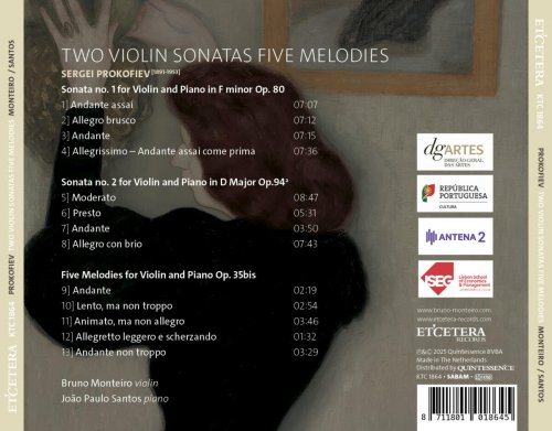 Bruno Monteiro & Joao Paulo Santos - Prokofiev: Two Violin Sonata / Five Melodies (2025)