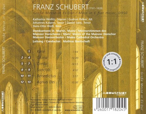Domkantorei St. Martin, Mainzer Domorchester, Mathias Breitschaft - Schubert: Große Messe in Es-Dur (2013)
