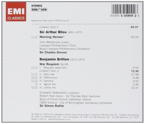 Simon Rattle, Charles Groves - Britten: War Requiem & Bliss: Morning Heroes (2007)