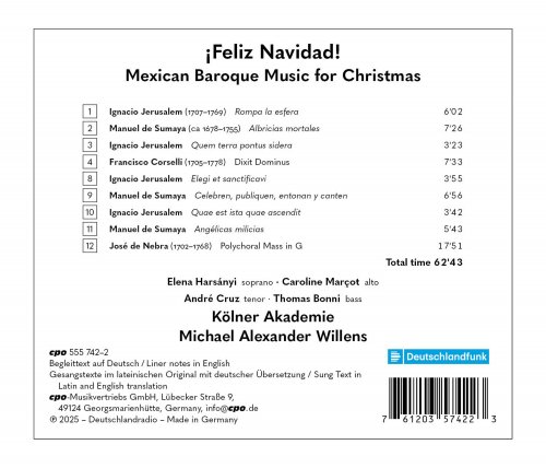 Kölner Akademie, Michael Alexander Willens - ¡Feliz Navidad! - Mexican Baroque Music for Christmas (2025) [Hi-Res]