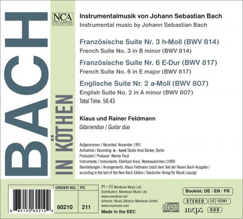 Klaus Feldmann, Rainer Feldmann - J.S. Bach: In Köthen (1992)