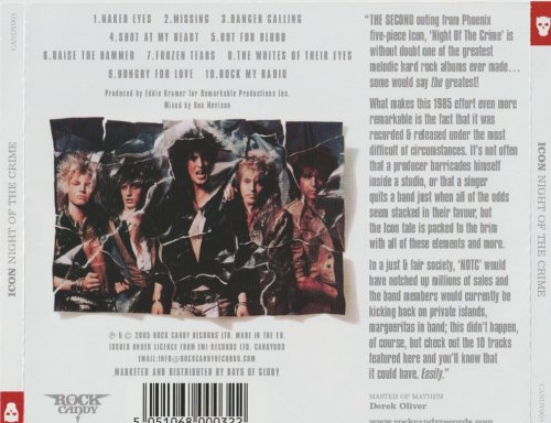 Icon - Night Of The Crime (1985) [2009 Rock Candy Remastered]