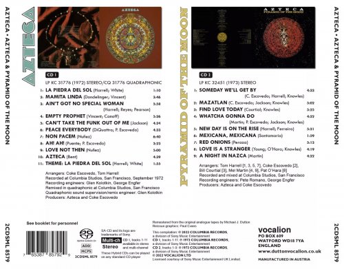 Azteca - Azteca & Pyramid Of The Moon (1972-1973) [2022 SACD]