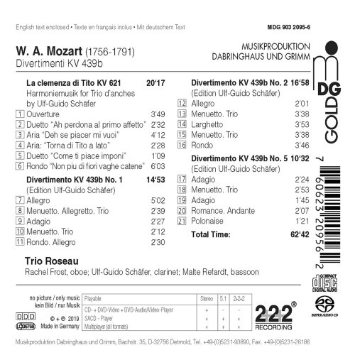 Trio Roseau  - Mozart: Harmoniemusik, Vol. 1 (2019) [Hi-Res]