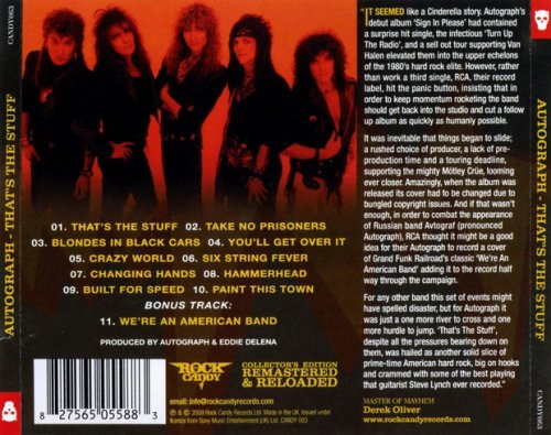 Autograph - That's The Stuff (1985) [2009 Rock Candy Remastered]