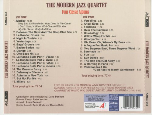 The Modern Jazz Quartet - Four Classic Albums (2CD, 2008)