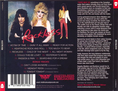 Reckless - Reckless (1980) [2008 Rock Candy Remastered]