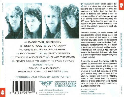 Strangeways - Native Sons (1987) [2011 Rock Candy Remastered]