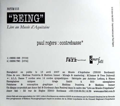 Paul Rogers - Being (2007)