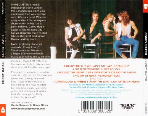 Coney Hatch - Coney Hatch (1982) [2005 Rock Candy Remastered]