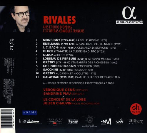 Véronique Gens, Sandrine Piau, Le Concert de La Loge, Julien Chauvin - Rivales: Airs et Duos d'Opéras et d'Opéras Comiques Français (2022) CD-Rip