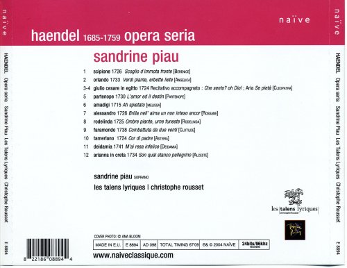 Sandrine Piau - Handel: Opera Seria (2004) CD-Rip
