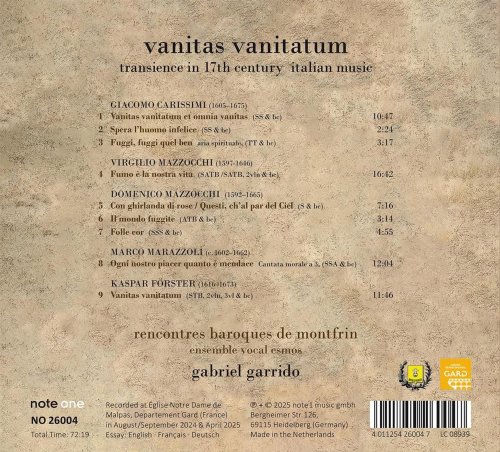 Rencontres Baroques de Montfrin, Gabriel Garrido - Vanitas vanitatum: Transience in 17th Century Italian Music (2025) [Hi-Res]