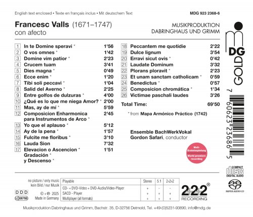 Ensemble BachWerkVokal, Gordon Safari - con afecto (2025)