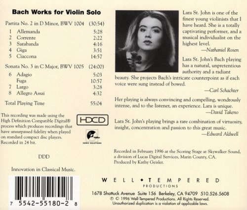 Lara St. John - Bach: Works for Violin Solo (1996)
