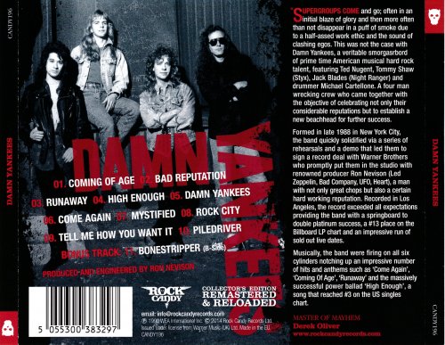 Damn Yankees - Damn Yankees (1990) [2014 Rock Candy Remastered]