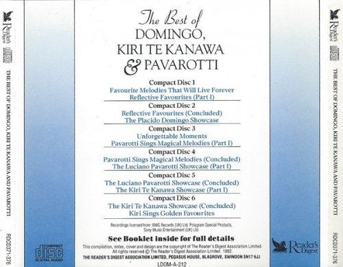 Placido Domingo, Kiri Te Kanawa, Luciano Pavarotti - The Best of (6CD) (1992) CD-Rip