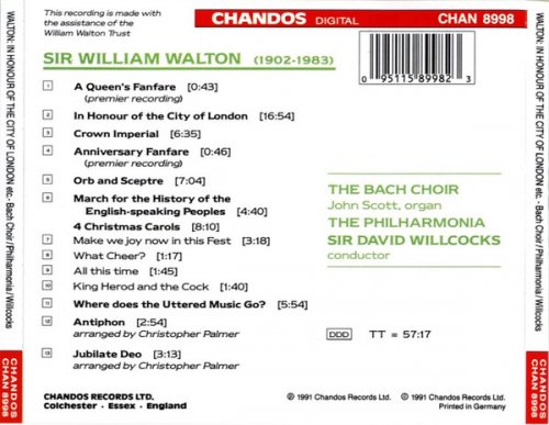The Bach Choir, The Philharmonia, John Scott - Walton: A Queen's Fanfare, Crown Imperial, Four Christmas Carols and Other Works (1991)