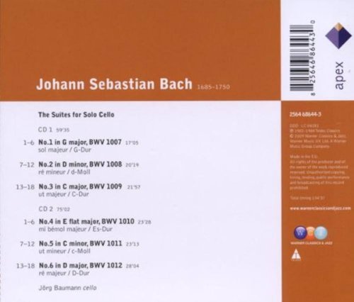 Jorg Baumann - Bach: Cello Suites, BWV 1007-1012 (2009)
