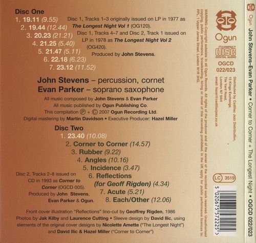 John Stevens / Evan Parker - Corner To Corner + The Longest Night (2007)