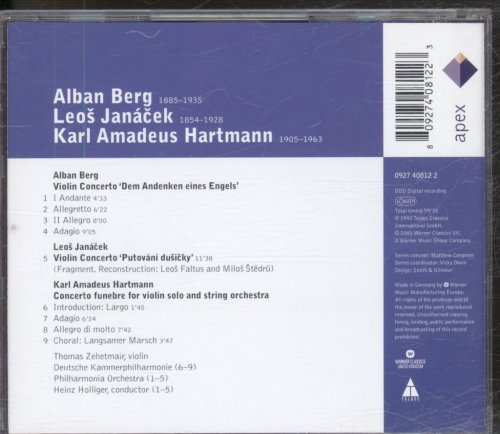 Thomas Zehetmair - Berg, Janácek & Hartmann: Violin Concertos (2001)