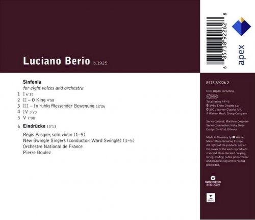 Pierre Boulez - Berio: Sinfonia & Eindrücke (2001)