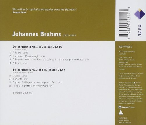 Borodin Quartet - Brahms: String Quartets No.1 & 3 (2003)
