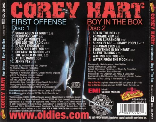 Corey Hart - First Offense / Boy In The Box (2007) CD-Rip