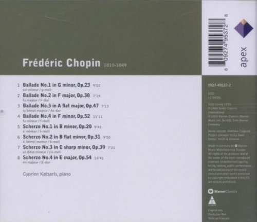 Cyprien Katsaris - Chopin: Ballades & Scherzos (2003)