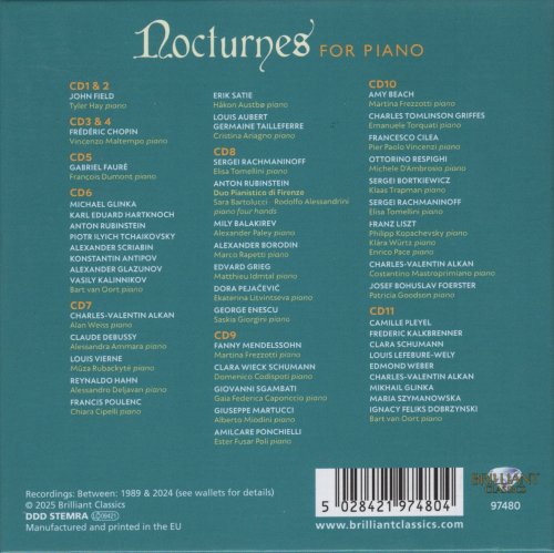 Tyler Hay, Vincenzo Maltempo, François Dumont, Bart Van Oort, Chiara Cipelli, Duo Pianistico di Firenze, Yuan Sheng, Bart Van Oort - Nocturnes for Piano (2025)