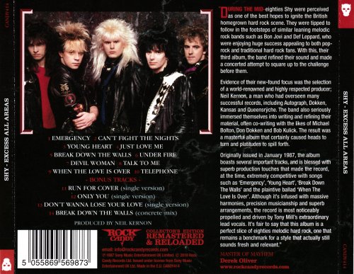Shy - Excess All Areas (1987) [2019 Rock Candy Remastered]