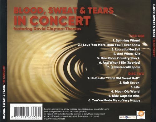 Blood, Sweat & Tears - In Concert (1976) [2017]