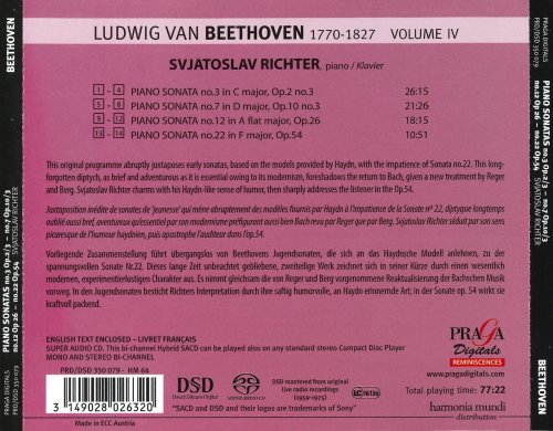 Svjatoslav Richter - Beethoven IV: Piano Sonatas Nos. 3, 7, 12, 22 (2013)