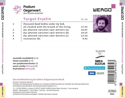 Elision Ensemble & Ensemble musikFabrik - Erçetin: in-between (2025) Hi-Res