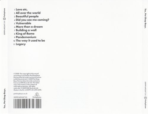 Pet Shop Boys - Yes (2009)
