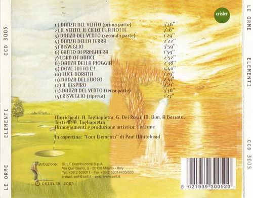 Le Orme - Elementi (2001) CD Rip