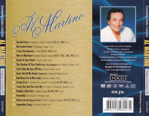 Al Martino - The Very Best Of Al Martino Original Greatest Hit (2005)