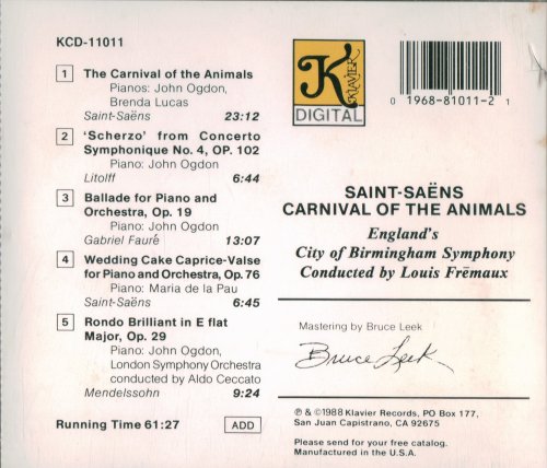 Louis Fremaux - Saint Saens: The Carnival of the Animals (1988)