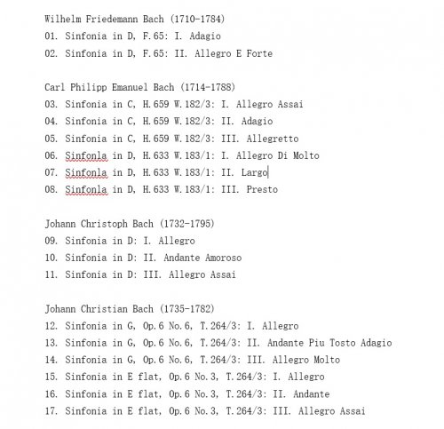 Eiji Hashimoto - The Bach Boys: Sinfonias by Sons of Johann Sebastian Bach (1995)