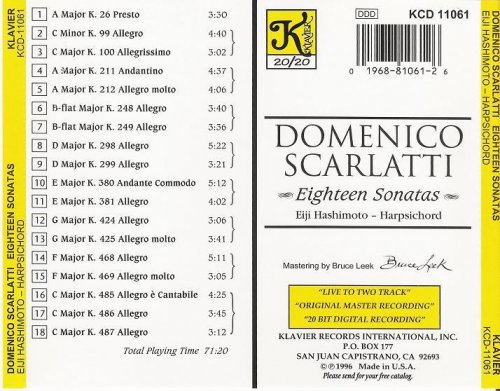 Eiji Hashimoto - Scarlatti: Eighteen Sonatas (1996)