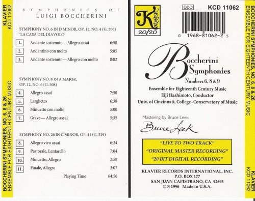 Eiji Hashimoto - Boccherini: Symphonies Nos.6, 8, 26 (1996)