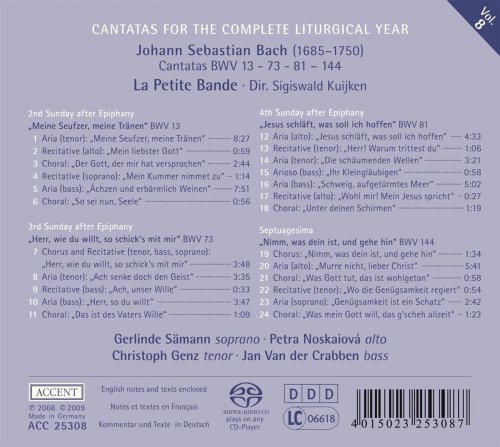 La Petite Bande, Sigiswald Kuijken - J.S. Bach: Cantatas for the Complete Liturgical Year Vol. 8 - "Meine Seufzer, Meine Tränen" (2009) [SACD]