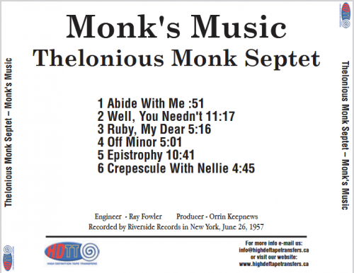 Thelonious Monk Septet - Monk's Music (Remastered, 2022) [DSD64]