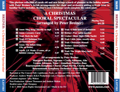 Bournemouth Symphony Chorus & Orchestra, Peter Breiner - A Christmas Choral Spectacular (2005)