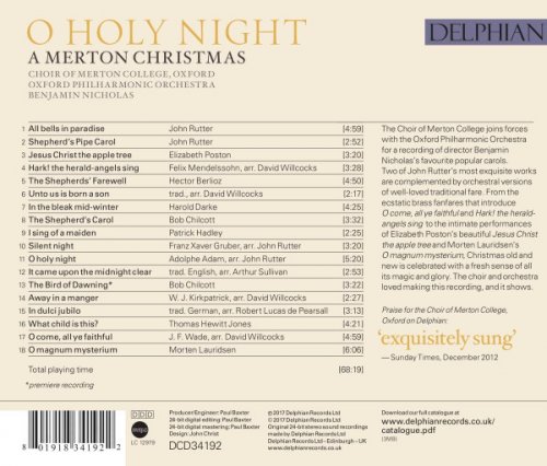 Choir of Merton College, Oxford, Oxford Philharmonic Orchestra, Benjamin Nicholas - O Holy Night: A Merton Christmas (2017) [Hi-Res]